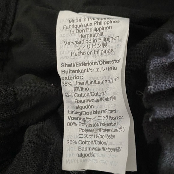 J.CREW FACTORY LINEN BLEND SKIRT SCALLOP HEM PAPERBAG WAIST SIZE 2 BLACK - Picture 10 of 10